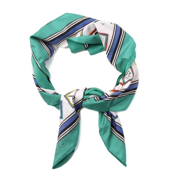 Vintage WEISS Australia Silky Poly Scarf Koala Wombat Italy Green White Animals - Picture 4 of 6